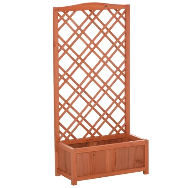  Plantenbak Hout Geel 60 X 30 X 122,5 Cm 1