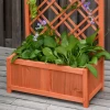  Plantenbak Hout Geel 60 X 30 X 122,5 Cm 8