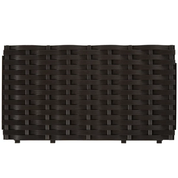  Plantenbak Met Verhoogd Bed En Afvoergaten Rotan-look Bloembak PP Bruin 40 X 40 X 44 Cm 8