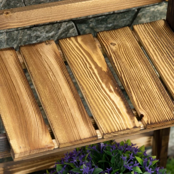  Plantentrap Bloemenbank Bloementrap Bloemenplank Plantenplank Bloemenstandaard 3 Treden Vurenhout Donkerbruin 40 X 37 X 93 Cm 8