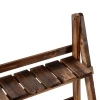  Plantentrap Bloemenbank Bloementrap Bloemenplank Plantenplank Bloemenstandaard 3 Treden Vurenhout Donkerbruin 60 X 37 X 93 Cm 8