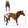  Play Horse Rijpaard Voor Kinderen Met Paardengeluid Staand Paard Knuffel Voor 3+ Jaar Kinderspeelgoed Metaal Bruin + Wit 85 X 28 X 60 Cm 3