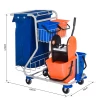 ® Poetswagen Poetswagen 4 Verrijdbare Emmers Met Wielen Blauw-oranje 3