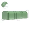  Poly Broeikas Drie Oprolbare Deuren Heavy Duty Dekzeil Stalen Frame Groen 2.95 X 1 X 0.8m 3