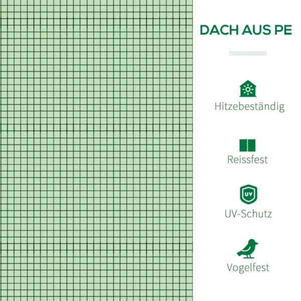  Poly Broeikas Drie Oprolbare Deuren Heavy Duty Dekzeil Stalen Frame Groen 2.95 X 1 X 0.8m 4