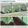  Poly Broeikas Drie Oprolbare Deuren Heavy Duty Dekzeil Stalen Frame Groen 2.95 X 1 X 0.8m 5