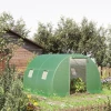  Poly Broeikas Walk-in Poly Tunnel 3 X 3 M Broeikas Met 4 Ramen Broeikas Vorstbescherming Stalen Buis Donkergroen 2