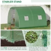 Poly Broeikas Walk-in Poly Tunnel 3 X 3 M Broeikas Met 4 Ramen Broeikas Vorstbescherming Stalen Buis Donkergroen 5