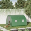  Poly Broeikas Walk-in Poly Tunnel 3 X 3 M Broeikas Met 4 Ramen Broeikas Vorstbescherming Stalen Buis Donkergroen 10