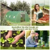  Poly Broeikas Walk-in Poly Tunnel 4,5 X 3 M Broeikas Met 6 Ramen Broeikas Vorstbescherming Stalen Buis Donkergroen 7