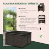  Polyrattan Zitgroep Eetset 21 Delig Met Kussens Tuinmeubel Aluminium Bruin 5