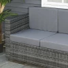  Polyrotan Bank Met Kussens 3-zits Tuinloungebank Metaal Polyester Grijs 185 X 70 X 80 Cm 5