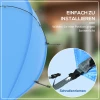  Pool Zonnescherm Eenvoudige Montage Verstelbare Positie UV-bescherming Blauw 3 X 1,5 X 1,2m 6
