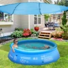  Pool Zonnescherm Eenvoudige Montage Verstelbare Positie UV-bescherming Blauw 3,6 X 1,75 X 1,2m 2