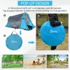  Pop-up Tent Voor 1-2 Personen Kampeertent Voor 3 Seizoenen Polyester Glasvezel Blauw+grijs 220 X 108 X 110 Cm 4