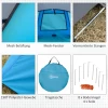  Pop-up Tent Voor 1-2 Personen Kampeertent Voor 3 Seizoenen Polyester Glasvezel Blauw+grijs 220 X 108 X 110 Cm 6