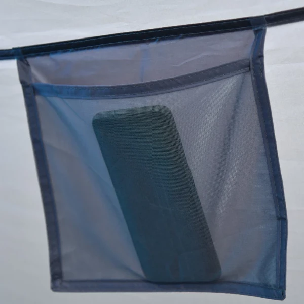  Pop-up Tent Voor 1-2 Personen Kampeertent Voor 3 Seizoenen Polyester Glasvezel Blauw+grijs 220 X 108 X 110 Cm 8