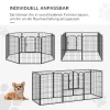  Puppyren Buitenren Kinderbox Voor Huisdierenbox Box Hondenren Aangepaste Vorm Met Metalen Deur 79 X 100 Cm Zwart 4