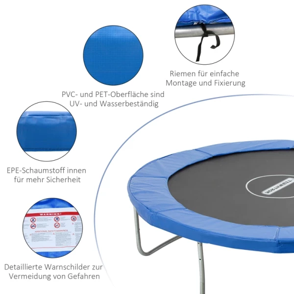  Randafdekking Trampoline Veiligheidsnet Weerzeil 8ft 10ft 12ft 15ft Randafdekking: Ø 305cm - Blauw (trampoline Niet Inbegrepen) 4