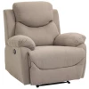  Relaxfauteuil Enkele Bank Ligstoel 150° Kantelbaar TV-fauteuil Ligstoel TV-fauteuil Met Slaapfunctie Voor Woonkamer Linnen Beige 97 X 96 X 105,5 Cm 1