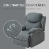 Relaxfauteuil Enkele Ligbank 150° Kantelbaar TV-fauteuil Fauteuil TV-fauteuil Met Slaapfunctie Voor Woonkamer Linnen Grijs 97 X 96 X 105,5 Cm 5