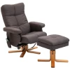  Relaxfauteuil Massagestoel Met Voetenbank Opbergruimte Ligfunctie TV-stoel Met Massagefunctie TV-stoel 145° Helling Polyester Bruin 80 X 86 X 99 Cm 1