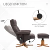  Relaxfauteuil Massagestoel Met Voetenbank Opbergruimte Ligfunctie TV-stoel Met Massagefunctie TV-stoel 145° Helling Polyester Bruin 80 X 86 X 99 Cm 4