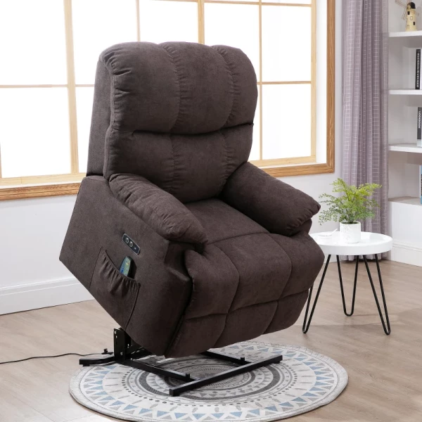  Relaxfauteuil Met Opstahulp, 160° Verstelbare Rugleuning, Massage- En Warmtefunctie, 83 Cm X 95 Cm X 105 Cm, Bruin 10