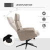  Relaxfauteuil Met Voetenbank, Verstelbare Hoofdsteun; Fauteuil Met Voetenbank, Verstelbare Rugleuning, Kaki 4