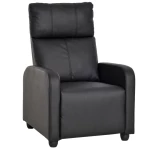 Relaxfauteuil Relaxfauteuil TV-fauteuil Fauteuil Met Ligfunctie Imitatieleer (zwart)