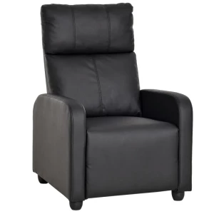  Relaxfauteuil Relaxfauteuil TV-fauteuil Fauteuil Met Ligfunctie Imitatieleer (zwart) 1