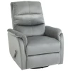  Relaxfauteuil Relaxfauteuil TV-fauteuil Met Wipfunctie Enkele Bank 140° Kantelbare TV-fauteuil Polyester Grijs 80 X 102 X 100 Cm 1