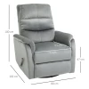  Relaxfauteuil Relaxfauteuil TV-fauteuil Met Wipfunctie Enkele Bank 140° Kantelbare TV-fauteuil Polyester Grijs 80 X 102 X 100 Cm 3
