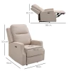  Relaxfauteuil TV-fauteuil Zero-wall-functie Enkele Bank 150° Kantelbaar TV-fauteuil Polyester Beige 78 X 93 X 101 Cm 3
