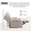  Relaxfauteuil TV-fauteuil Zero-wall-functie Enkele Bank 150° Kantelbaar TV-fauteuil Polyester Beige 78 X 93 X 101 Cm 7