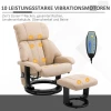  Relaxligstoel Met Ligfunctie Massagestoel TV-stoel Ligstoel Ergonomische Stoel Fauteuil Met Kruk Massage Beige 76 X 80 X 102 Cm 4