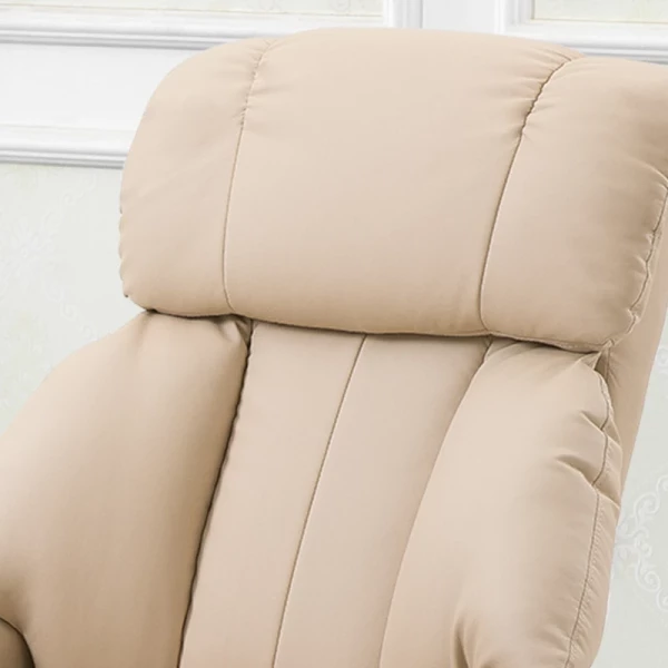  Relaxligstoel Met Ligfunctie Massagestoel TV-stoel Ligstoel Ergonomische Stoel Fauteuil Met Kruk Massage Beige 76 X 80 X 102 Cm 9