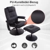  Relaxligstoel Met Ligfunctie, Massagestoel, Tv-stoel, Tv-stoel Met Massagefunctie, Inclusief Kruk, Kunstleer, Zwart, 77 X 84 X 95 Cm 5