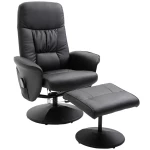 Relaxstoel Met Voetenbank Opbergruimte Ligfunctie Massagestoel TV-stoel Met Massagefunctie Ligstoel Ergonomische Stoel Met 10 Vibratiepunten Imitatieleer Zwart 76 X 81 X 105 Cm