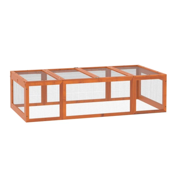 Ren Voor Kleine Dieren Te Openen Dak Dennenhout Oranje 180L X 90B X 48H Cm 1