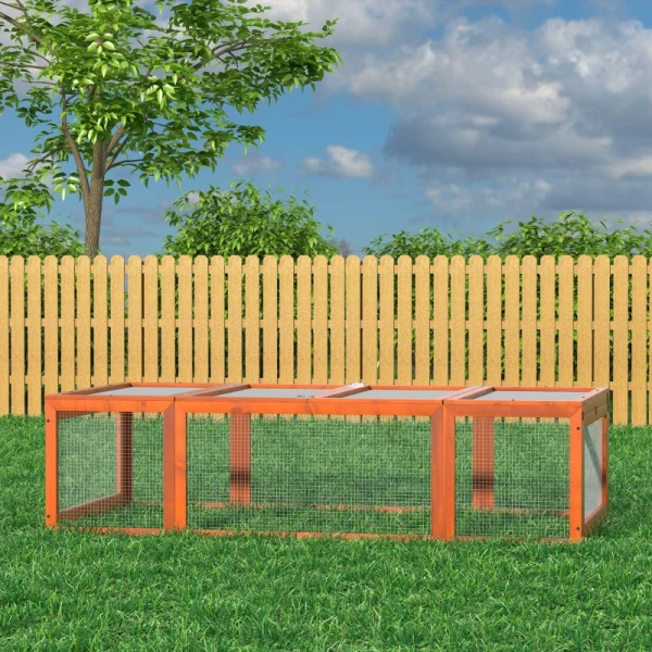  Ren Voor Kleine Dieren Te Openen Dak Dennenhout Oranje 180L X 90B X 48H Cm 10