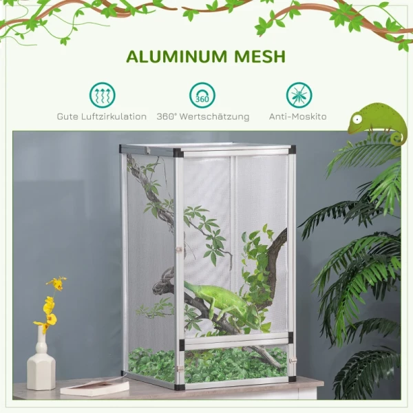  Reptielenbox Kweekbak Voor Reptielen Amfibieën Spinachtigen Reptielen Kweekbak Reptielen Kweekbak Aluminium Zilver 45 X 45 X 80 Cm 5