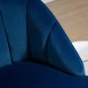  Retro Design Fauteuil Leesstoel Accent Fauteuil Velvet Look Blauw + Goud 9