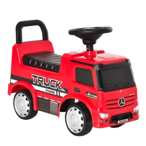  Ride-on Voertuig Ride-on Auto Baby Ride-on Kindervoertuig Gelicentieerd Door Mercedes ANTOS Vrachtwagenstijl Met Licht Voor Kinderen Van 12 Tot 36 Maanden Metaal PP Kunststof Rood + Zwart 62,5x28,5x45cm 1