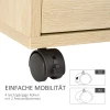  Rolcontainer Archiefkast Kantoorkast Met 4 Lades Opbergkast Opbergbak MDF Naturel 46 X 40 X 65 Cm 4