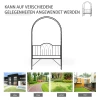  Rozenboog Met Bank, Rozenbank, Prieelbank, Filosofenbank, Trellis, Trellis, Tuinbank, Metaal, Zwart, 121 X 50 X 203 Cm 6