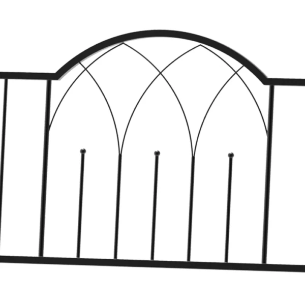  Rozenboog Met Bank, Rozenbank, Prieelbank, Filosofenbank, Trellis, Trellis, Tuinbank, Metaal, Zwart, 121 X 50 X 203 Cm 7