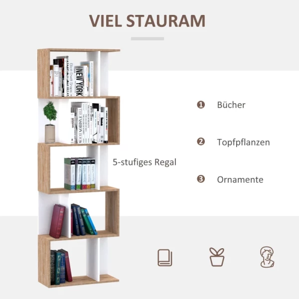  S-vormige Boekenplank 4 Niveaus 4