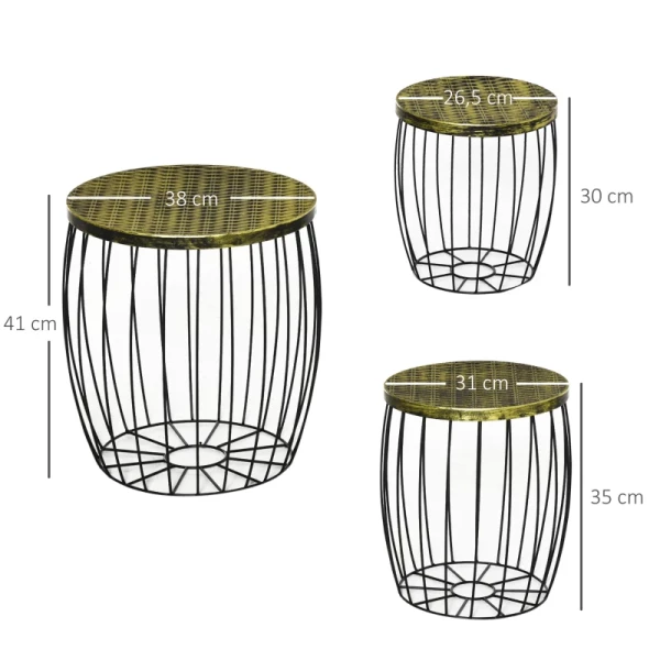  Salontafels Metaal 38 Cm X 38 Cm X 41 Cm 3