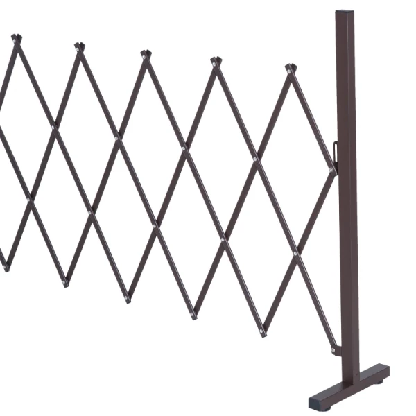  Schaarhekboom Schaarhek Uitschuifbaar 35-300cm Tuin Aluminium Bruin H103,5cm 9